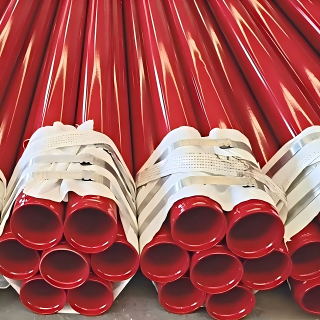 Red Painted Metallic Sprinkler Pipe